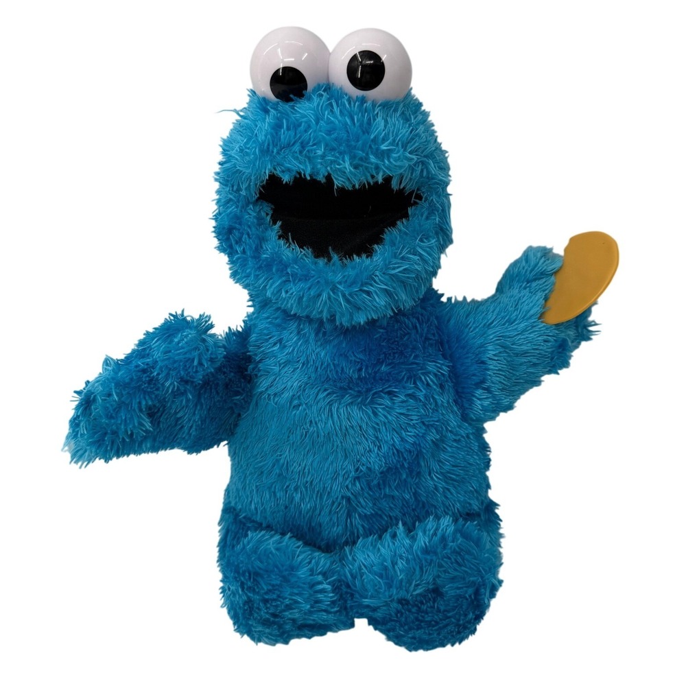 Hasbro Sesame Street Cookie Monster Plush Blue Interactive Toy E1961 13 inch